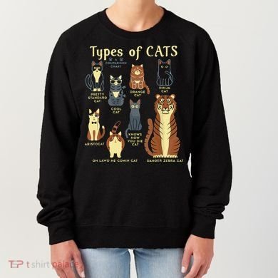 Types Of Cat Funny Comparison Cat Pet Lover Owner Women's Sweatshirt