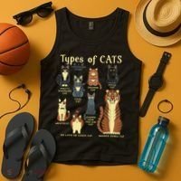 Types Of Cat Funny Comparison Cat Pet Lover Owner Tank Top thumb 4