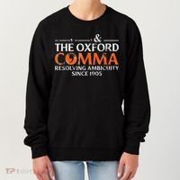 The Oxford Comma Resolving Ambiguity Since 1905 Women's Sweatshirt thumb 0