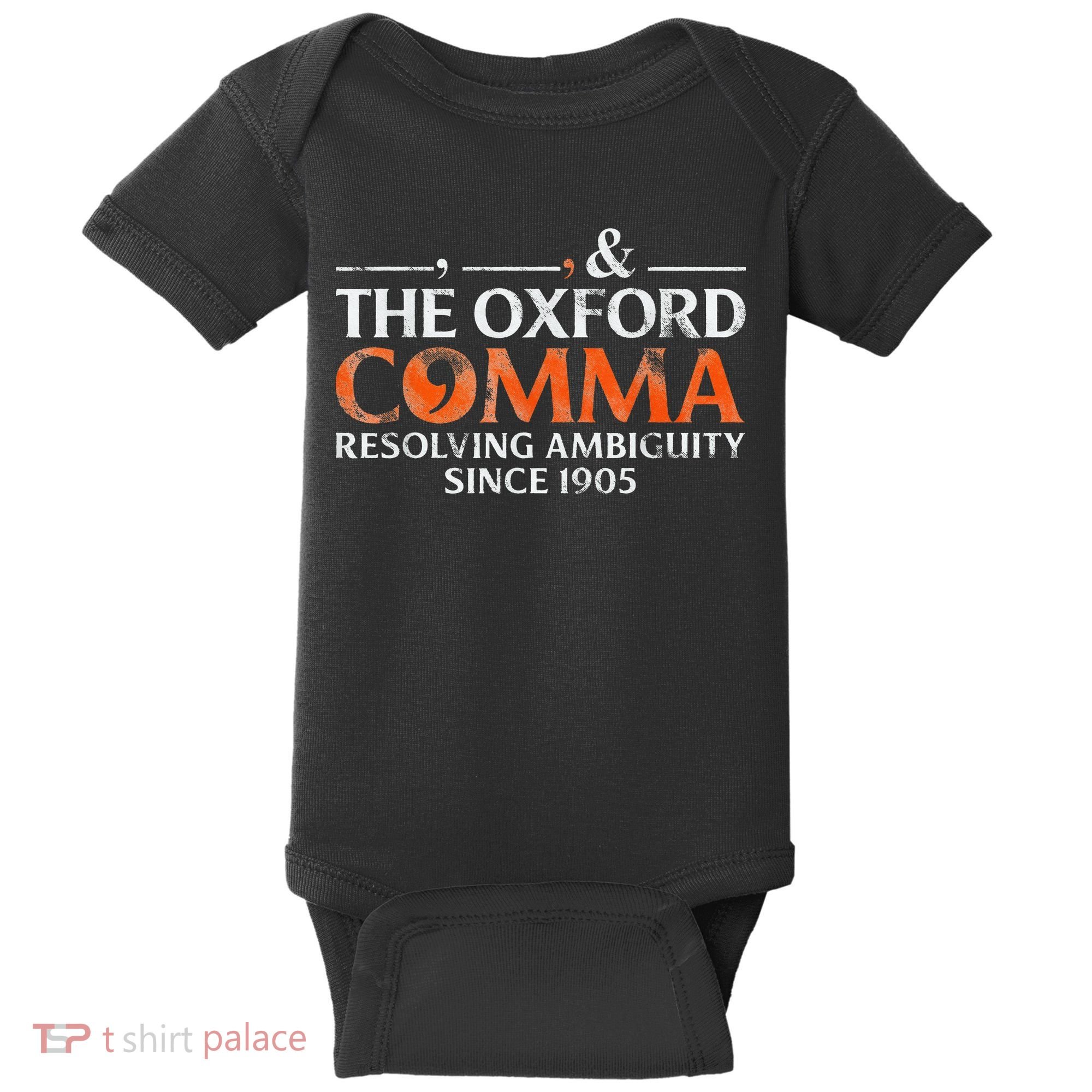 The Oxford Comma Resolving Ambiguity Since 1905 Baby Bodysuit