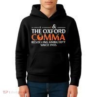 The Oxford Comma Resolving Ambiguity Since 1905 Kids Hoodie thumb 4