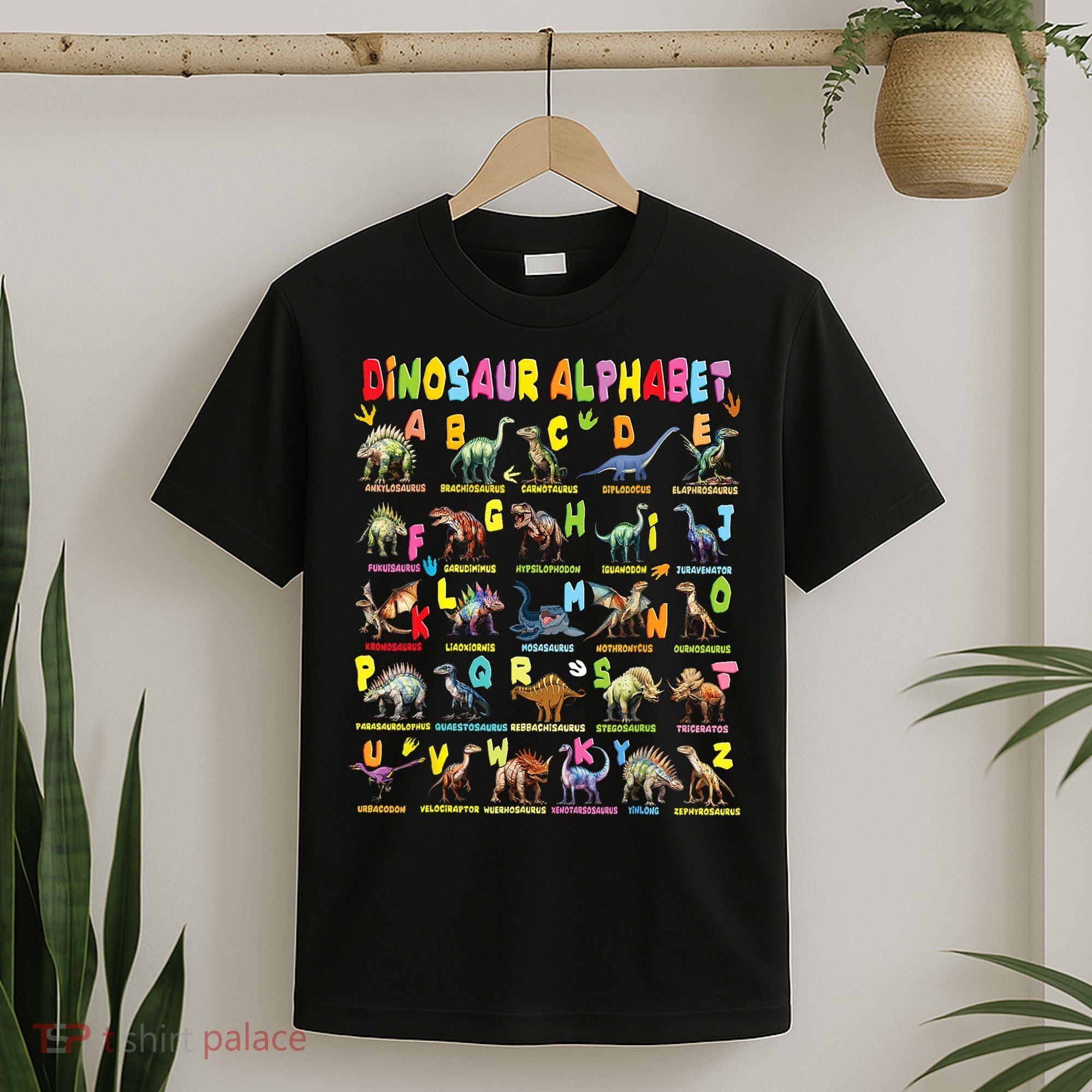 Types Of Dinosaurs Alphabet A-Z ABC Dino T-Shirt