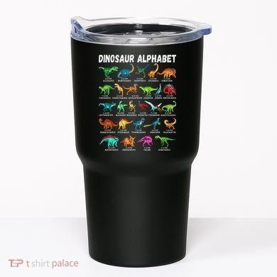 Types Of Dinosaurs Alphabet A Z ABC Dino Identification Tumbler