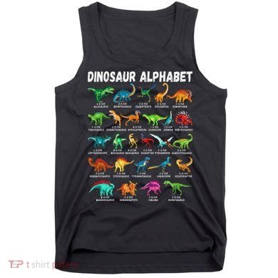 Types Of Dinosaurs Alphabet A Z ABC Dino Identification Tank Top