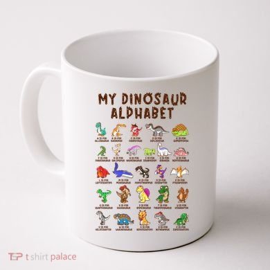 Types Of Dinosaurs Alphabet Dino Identification Meaningful Gift Coffee Mug