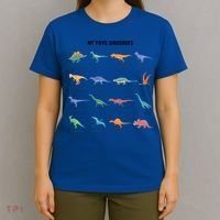 Types Of Dinosaur Dino And Kids Dino Pedia Great Gift T-Shirt thumb 4