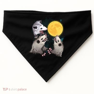 Three Opossum Dead Moon Possum Funny Gift Costumes Dults Gift USA-Made Doggie Bandana