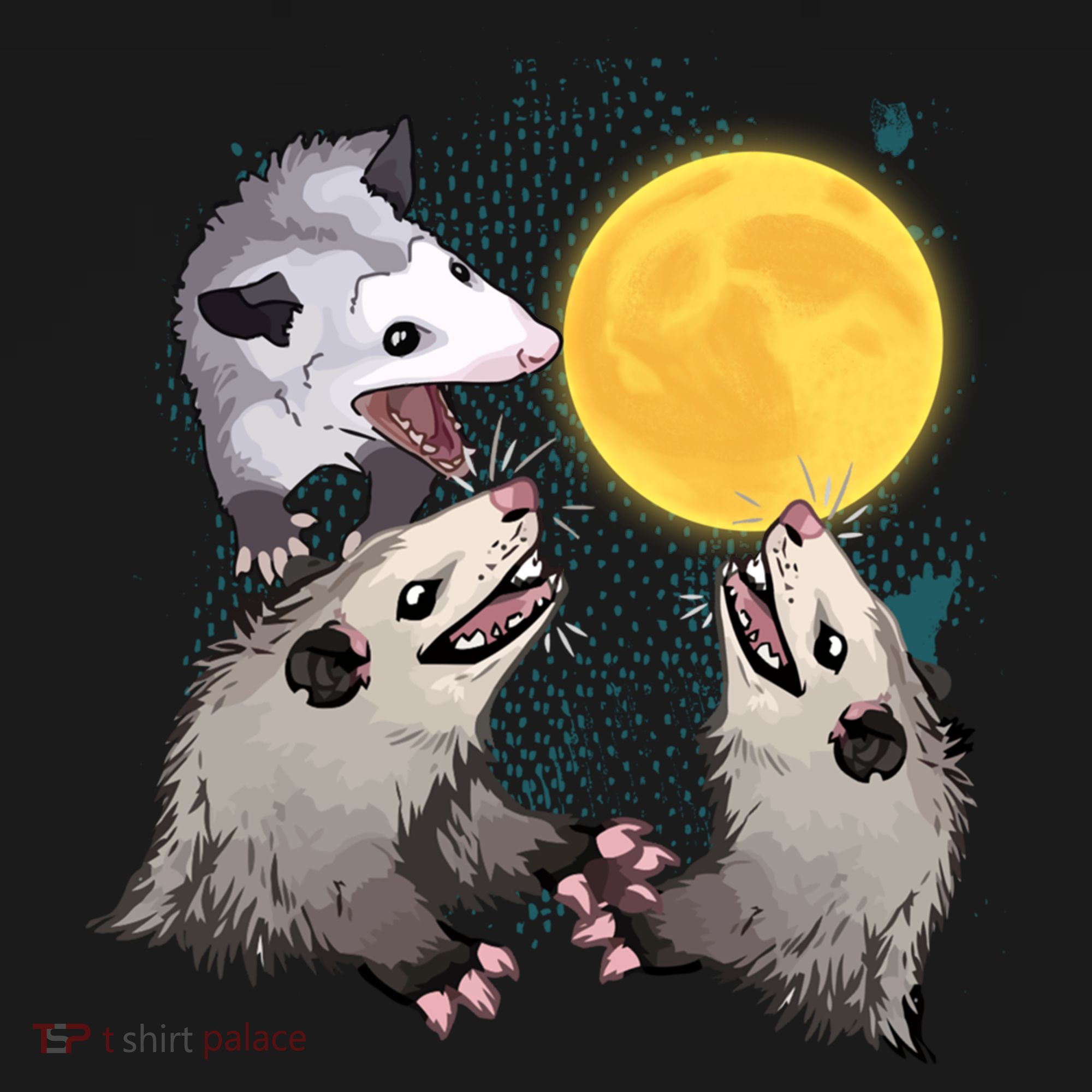 Three Opossum Dead Moon Possum Funny Gift Costumes Dults Gift Bucket Hat