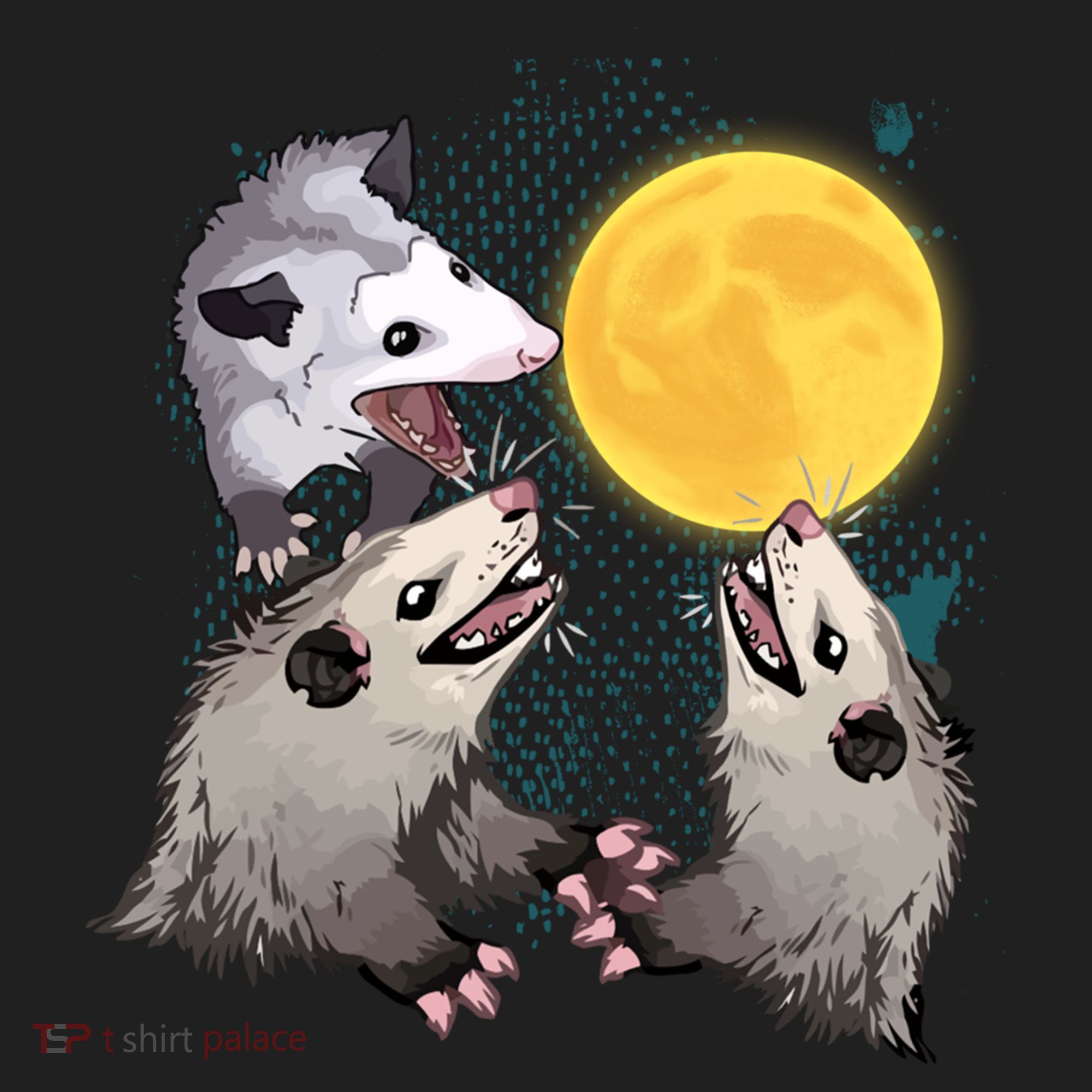 Three Opossum Dead Moon Possum Funny Gift Costumes Dults Gift Beanie