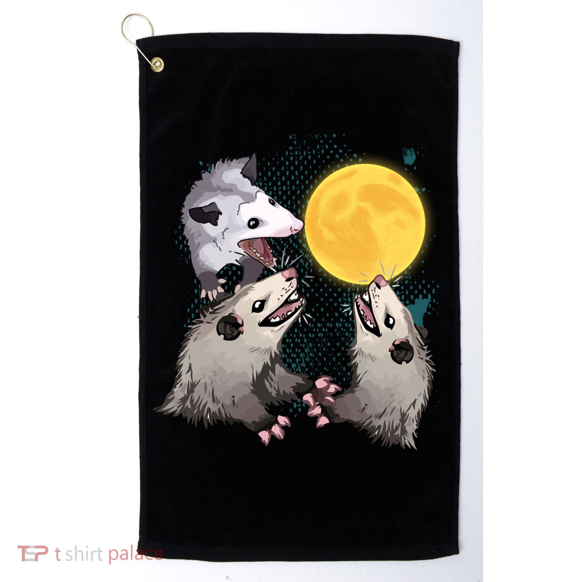 Three Opossum Dead Moon Possum Funny Gift Costumes Dults Gift Golf Towel