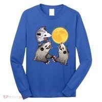 Three Opossum Dead Moon Possum Funny Gift Costumes Dults Gift Long Sleeve Shirt thumb 0