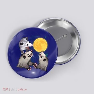 Three Opossum Dead Moon Possum Funny Gift Costumes Dults Gift Button