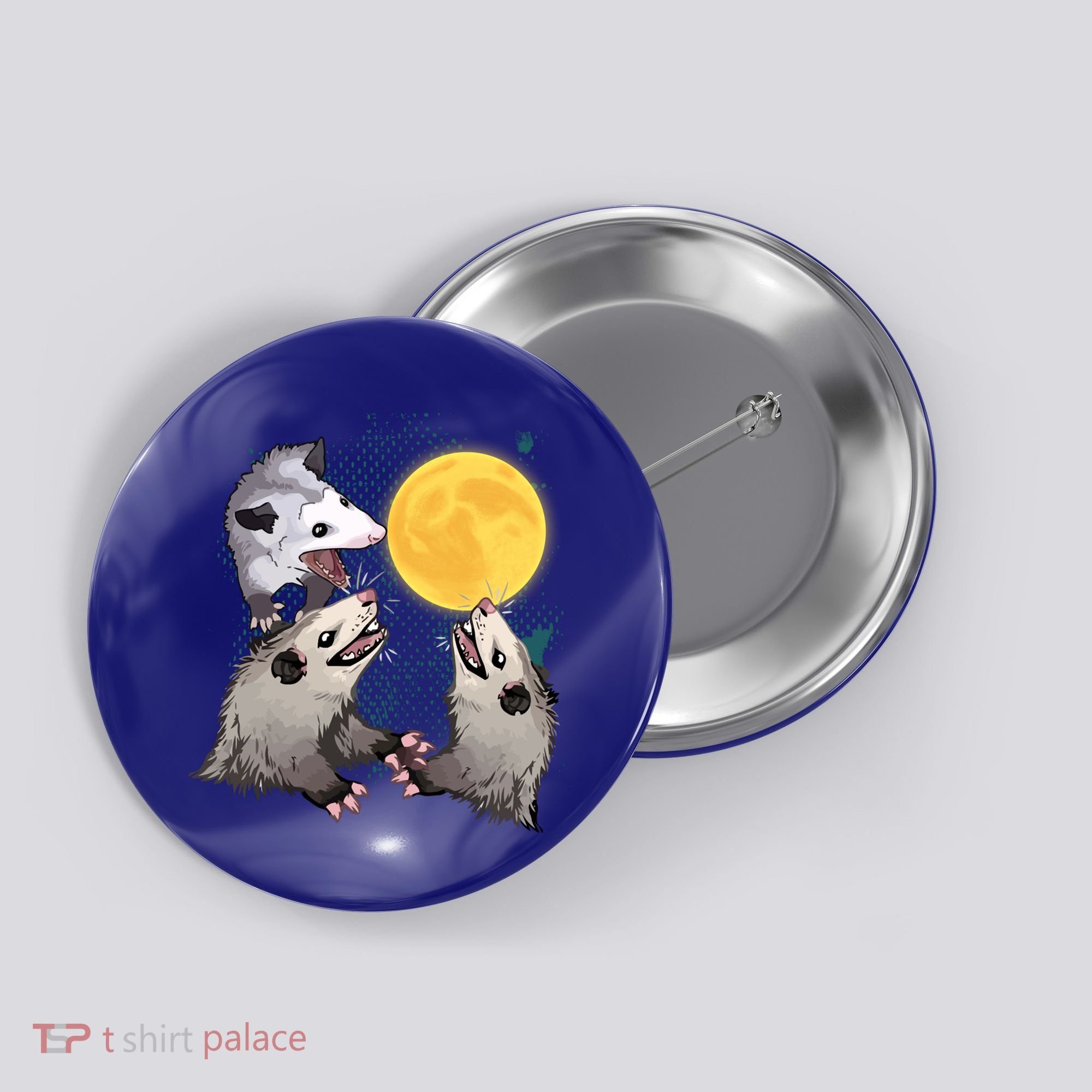Three Opossum Dead Moon Possum Funny Gift Costumes Dults Gift Button