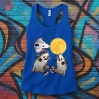 Three Opossum Dead Moon Possum Funny Gift Costumes Dults Gift Women's Tank Top thumb 3