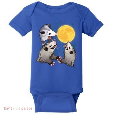 Three Opossum Dead Moon Possum Funny Gift Costumes Dults Gift Baby Bodysuit