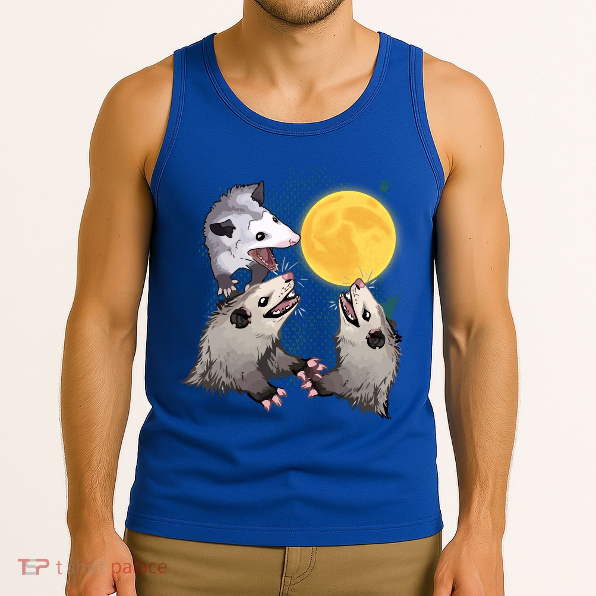 Three Opossum Dead Moon Possum Funny Gift Costumes Dults Gift Tank Top