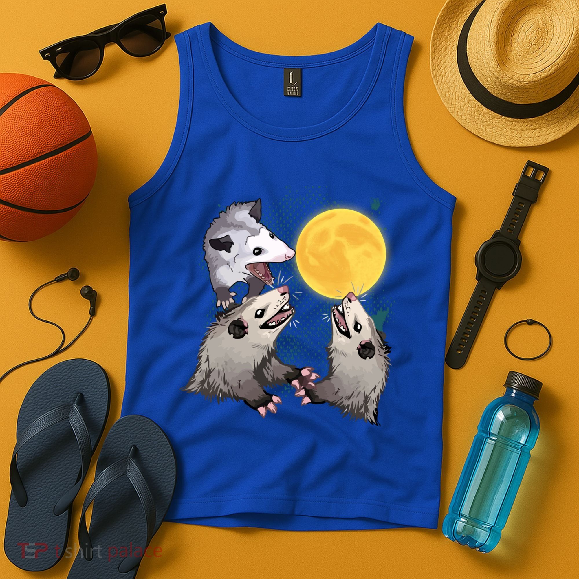 Three Opossum Dead Moon Possum Funny Gift Costumes Dults Gift Tank Top