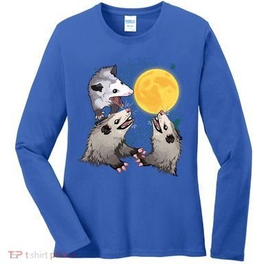 Three Opossum Dead Moon Possum Funny Gift Costumes Dults Gift Women's Long Sleeve Shirt