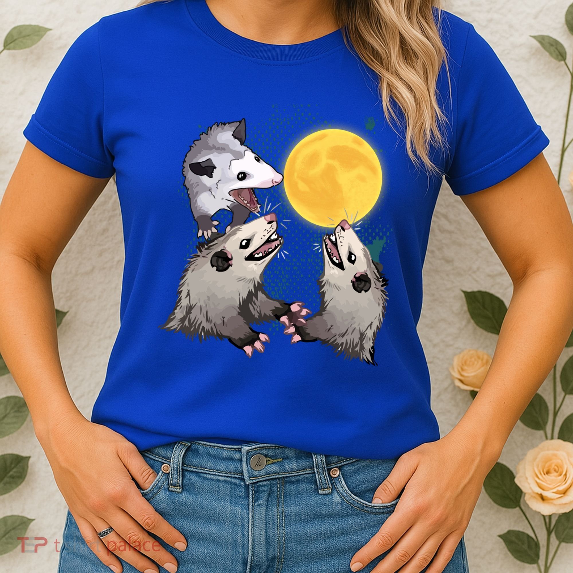 Three Opossum Dead Moon Possum Funny Gift Costumes Dults Gift Women's T-Shirt