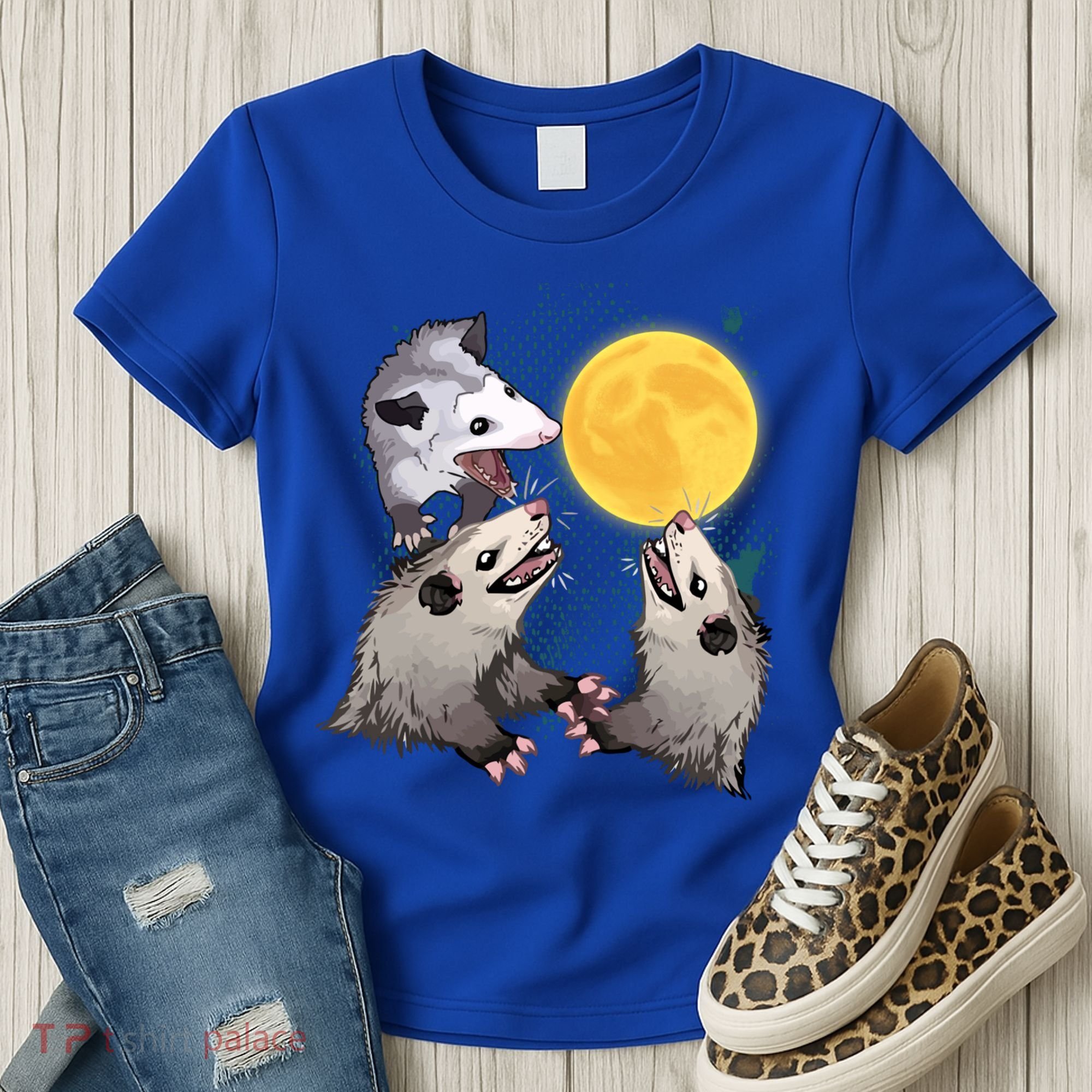 Three Opossum Dead Moon Possum Funny Gift Costumes Dults Gift Women's T-Shirt