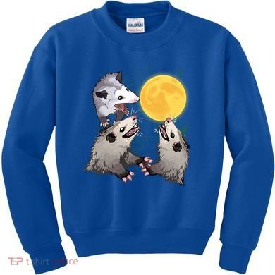 Three Opossum Dead Moon Possum Funny Gift Costumes Dults Gift Kids Sweatshirt