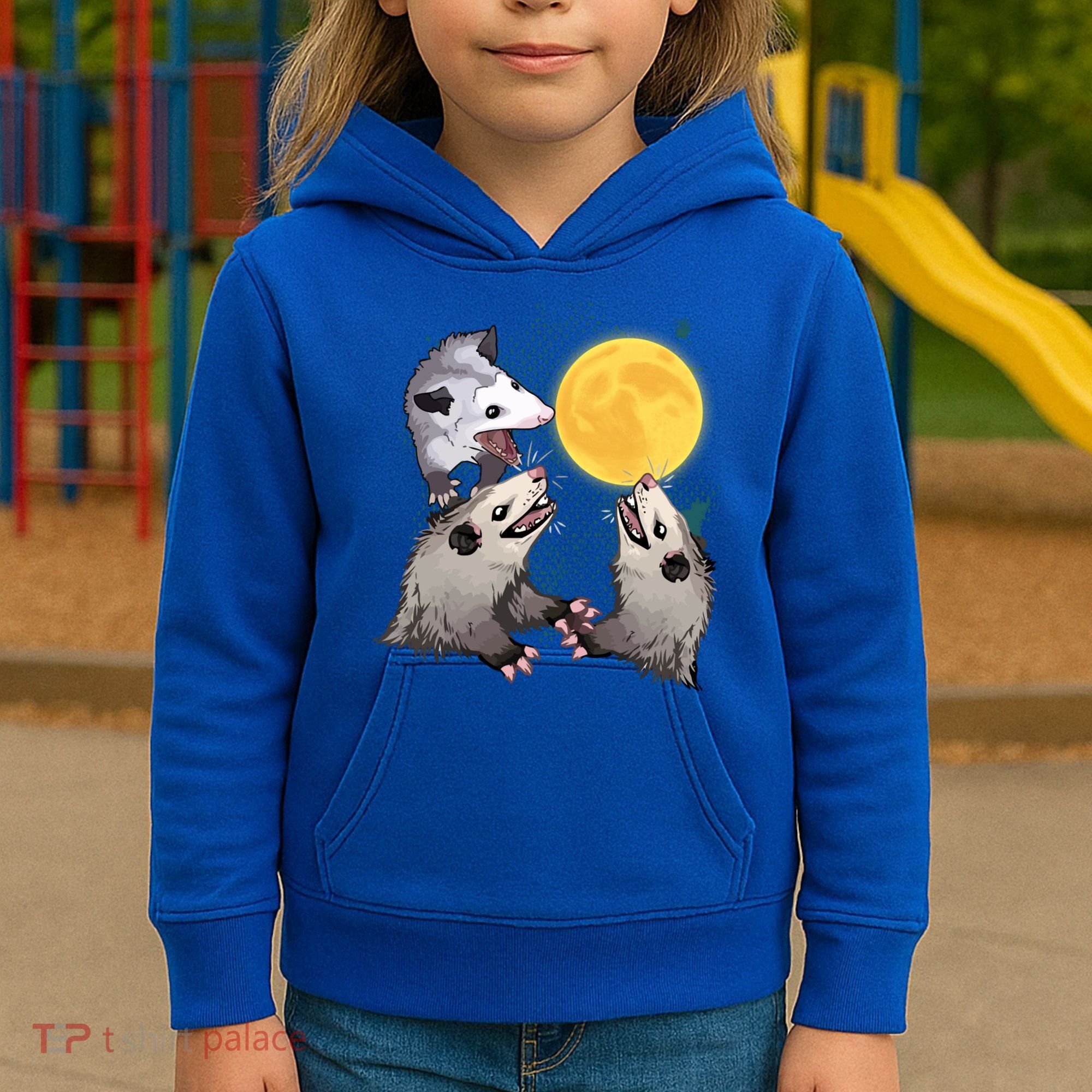 Three Opossum Dead Moon Possum Funny Gift Costumes Dults Gift Kids Hoodie