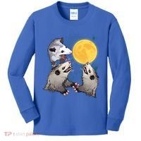 Three Opossum Dead Moon Possum Funny Gift Costumes Dults Gift Kids Long Sleeve Shirt thumb 0