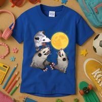 Three Opossum Dead Moon Possum Funny Gift Costumes Dults Gift Kids T-Shirt thumb 3
