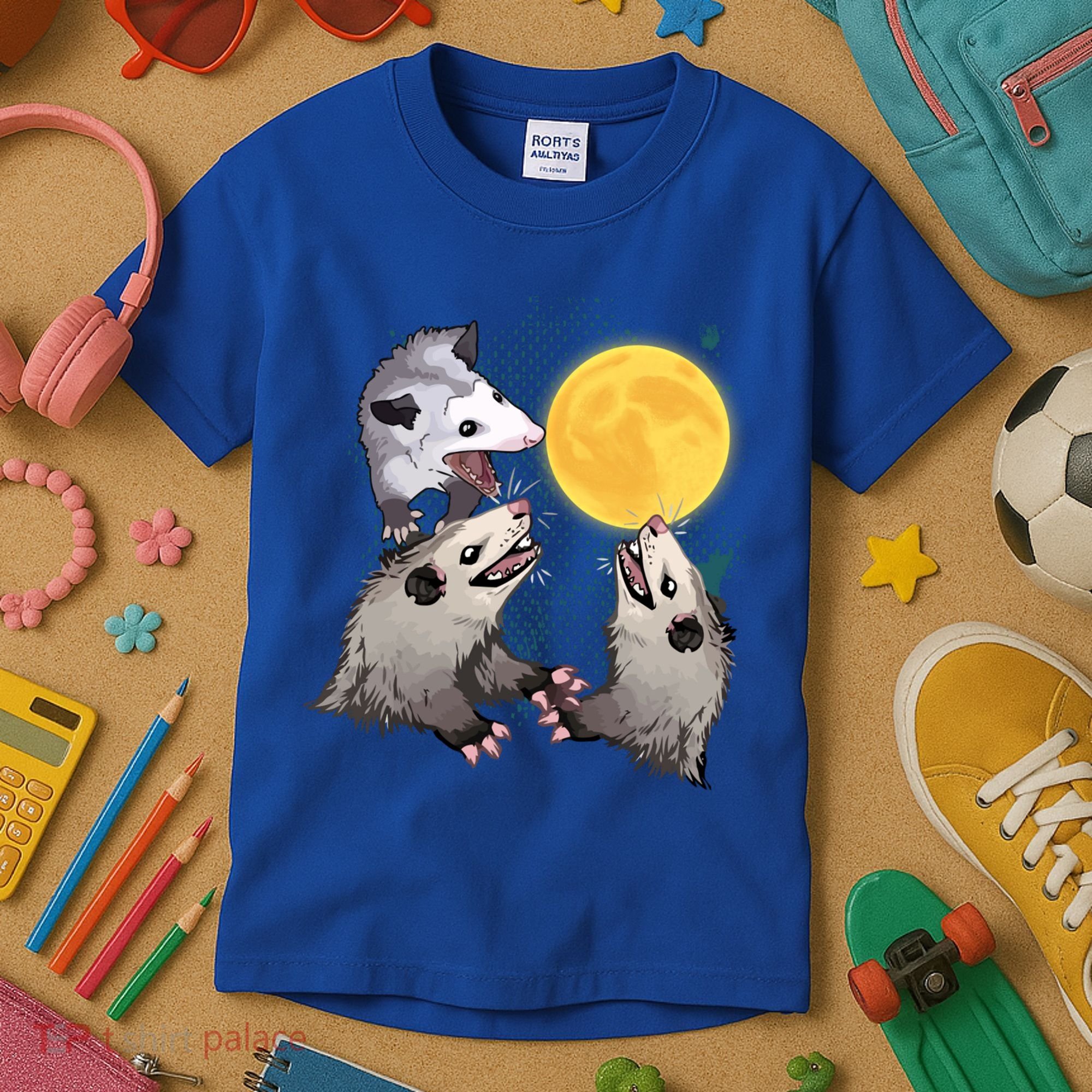 Three Opossum Dead Moon Possum Funny Gift Costumes Dults Gift Kids T-Shirt