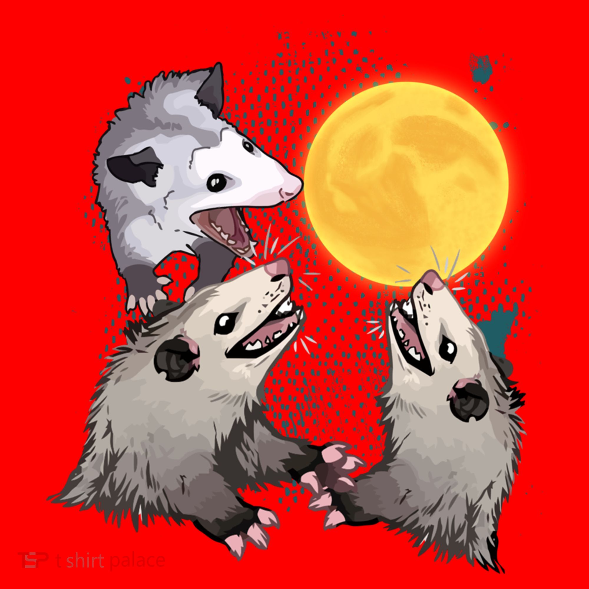 Three Opossum Dead Moon Possum Funny Gift Costumes Dults Gift Santa Hat