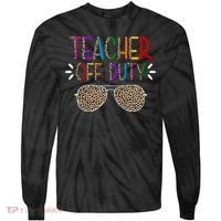 Teacher Off Duty Summer Break Cheetah Tie-Dye Long Sleeve Shirt thumb 0