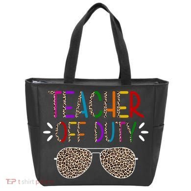 Teacher Off Duty Summer Break Cheetah Tote Bag