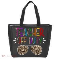 Teacher Off Duty Summer Break Cheetah Tote Bag thumb 0