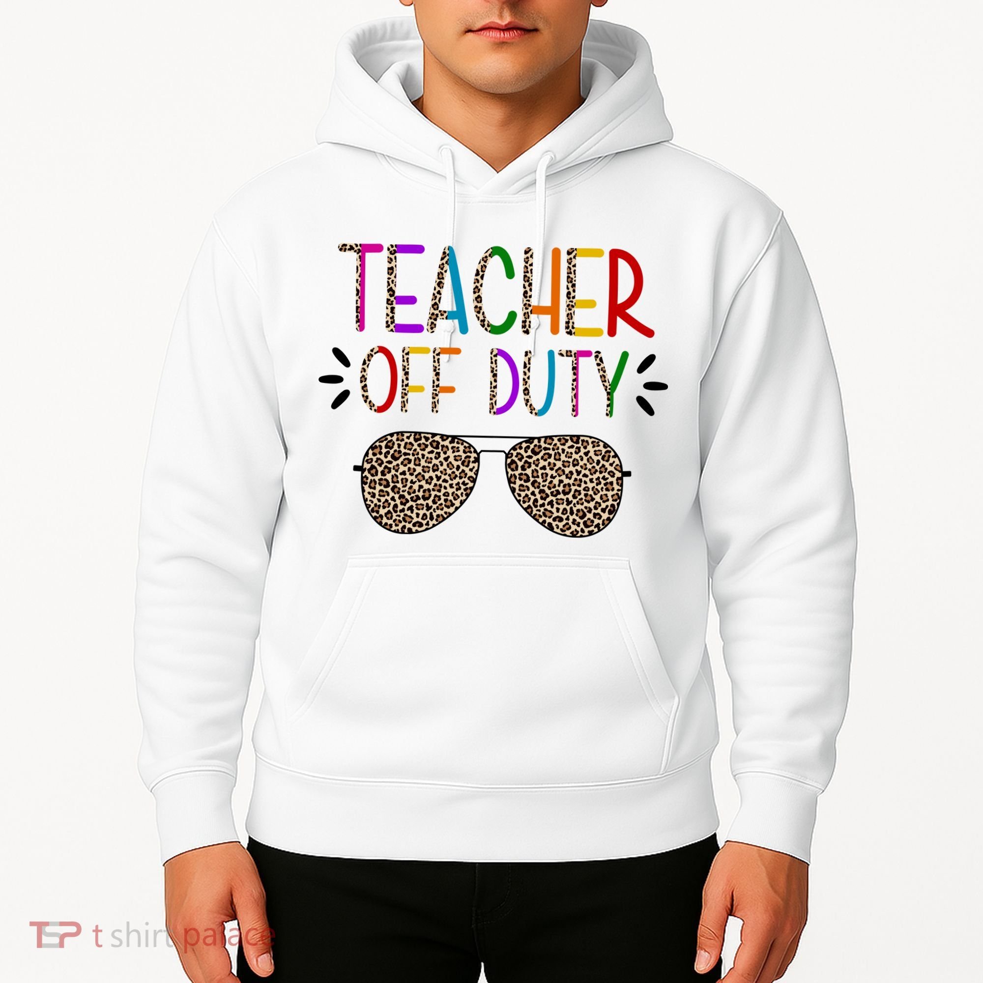 Teacher Off Duty Summer Break Cheetah Hoodie