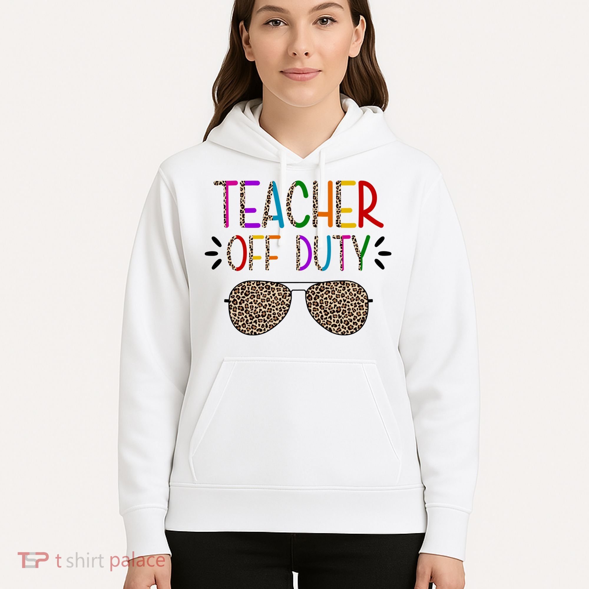Teacher Off Duty Summer Break Cheetah Hoodie
