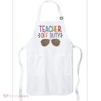 Teacher Off Duty Summer Break Cheetah Apron thumb 0