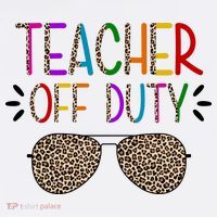 Teacher Off Duty Summer Break Cheetah Sweatshirt thumb 3