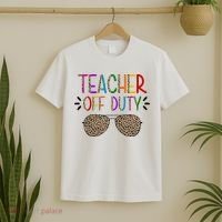 Teacher Off Duty Summer Break Cheetah T-Shirt thumb 2