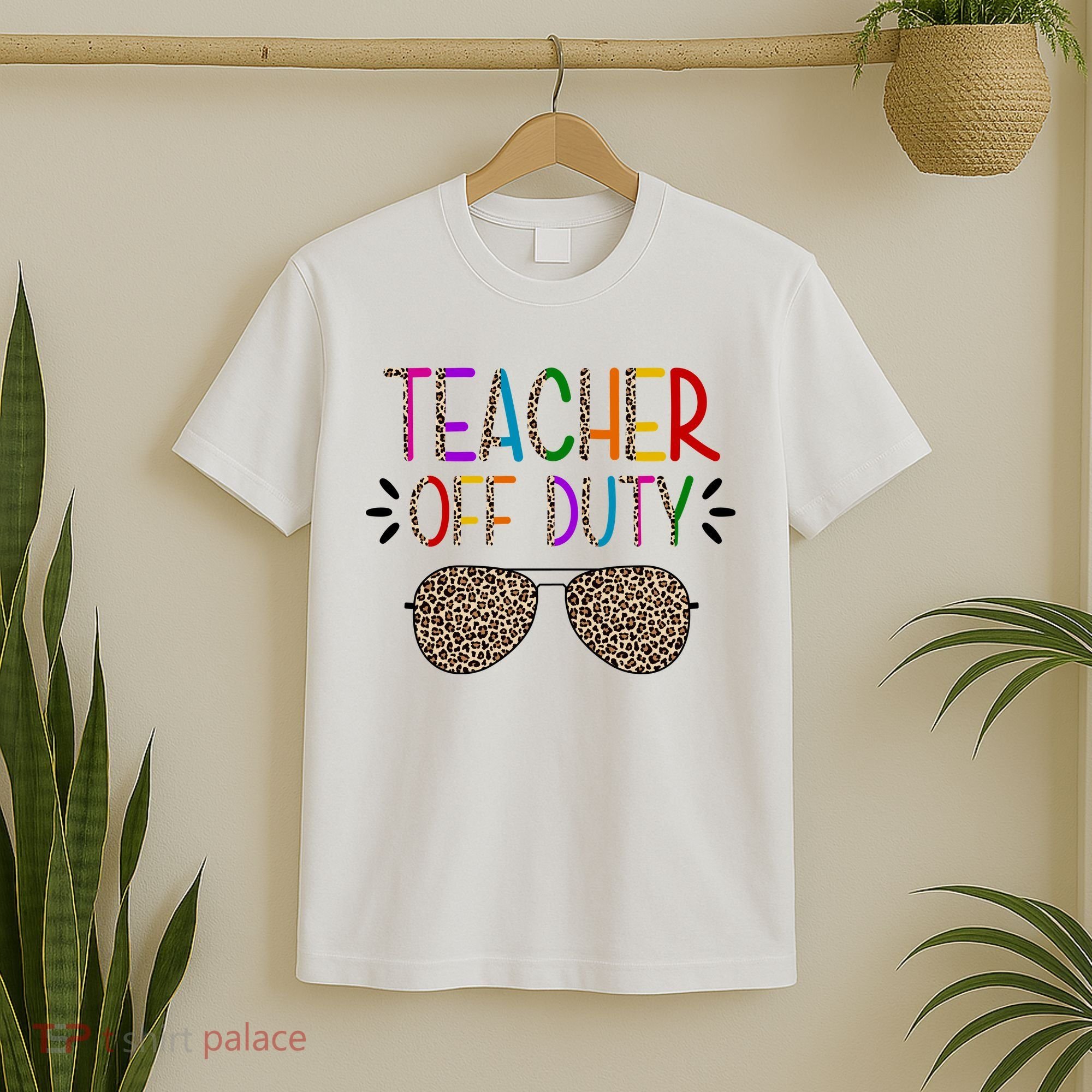 Teacher Off Duty Summer Break Cheetah T-Shirt