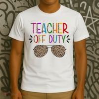 Teacher Off Duty Summer Break Cheetah T-Shirt thumb 3
