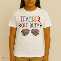 Teacher Off Duty Summer Break Cheetah T-Shirt thumb 4