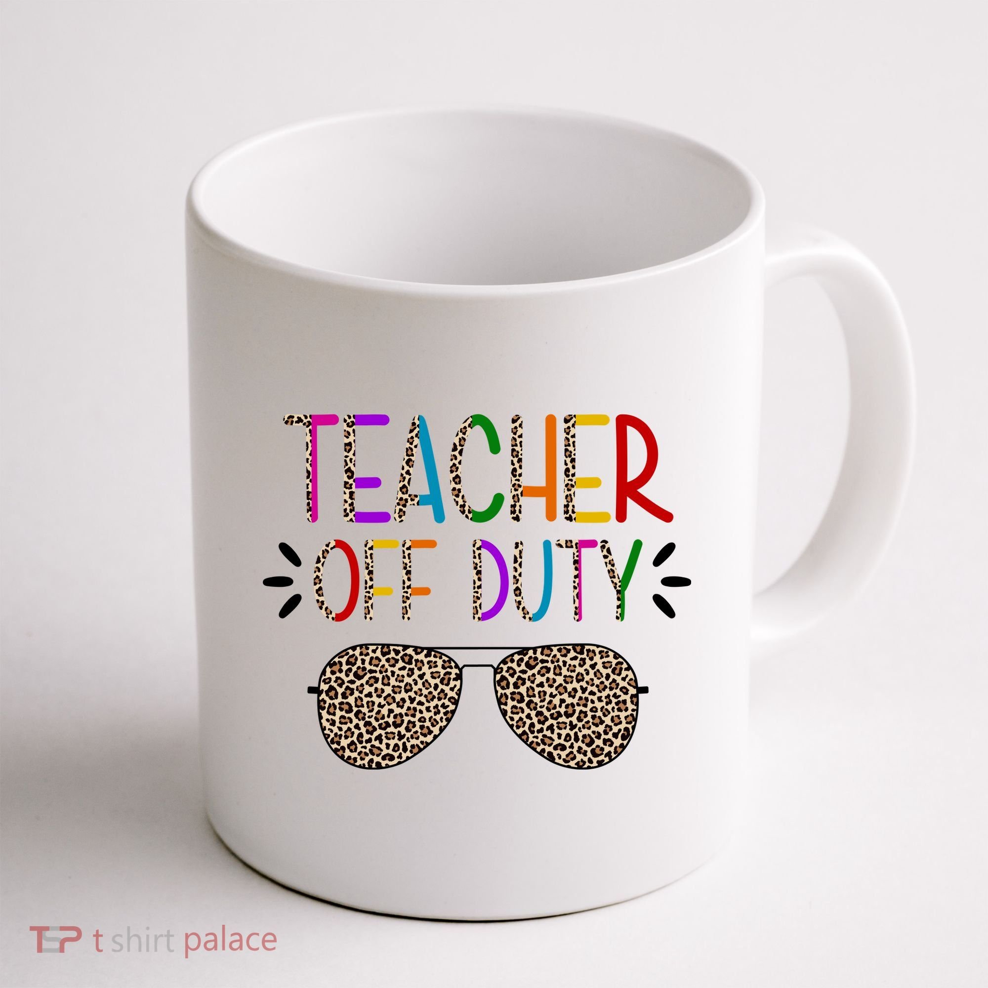 Teacher Off Duty Summer Break Cheetah Coffee Mug