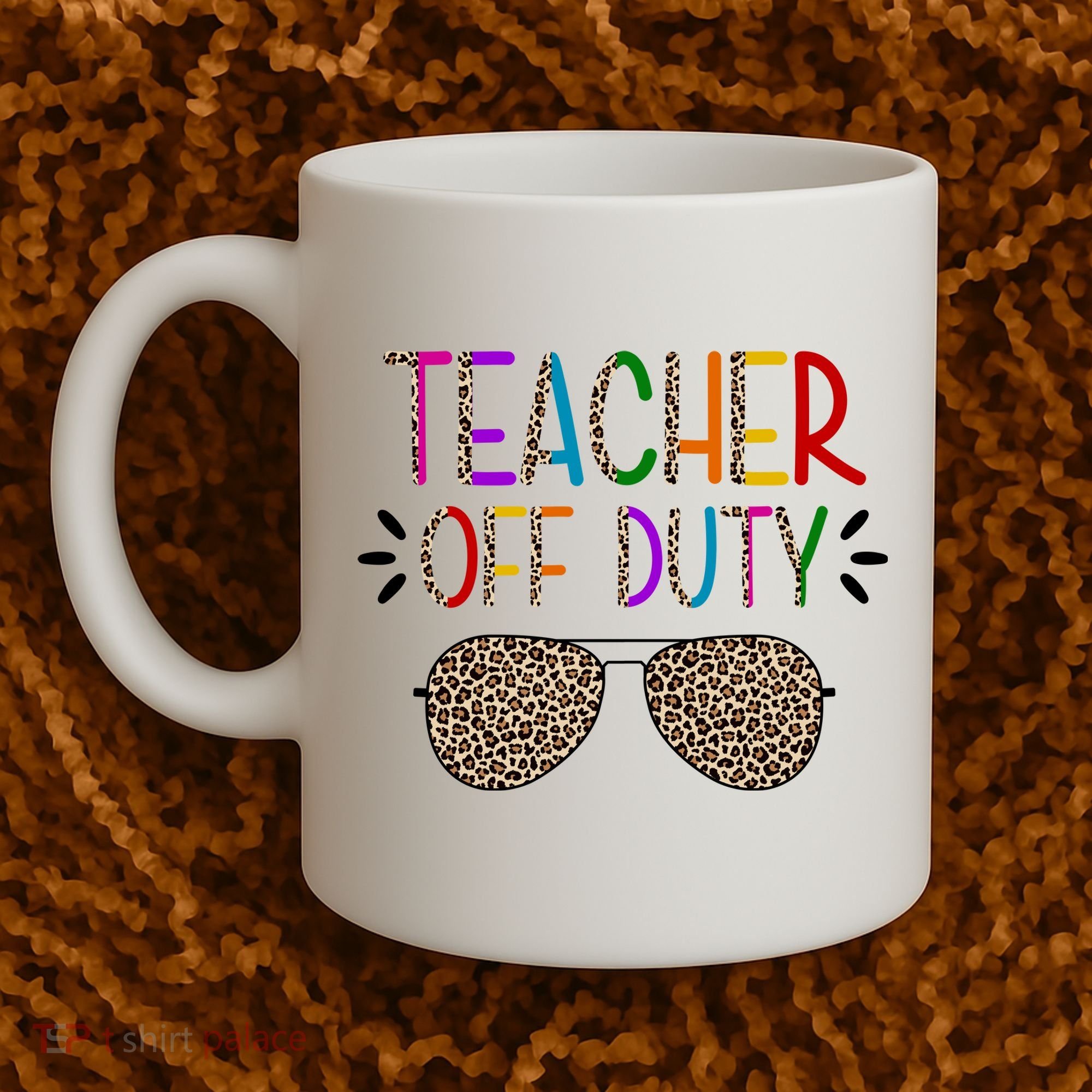 Teacher Off Duty Summer Break Cheetah Coffee Mug
