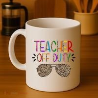 Teacher Off Duty Summer Break Cheetah Coffee Mug thumb 4
