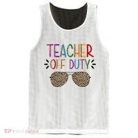 Teacher Off Duty Summer Break Cheetah Mesh Reversible Basketball Jersey Tank thumb 0