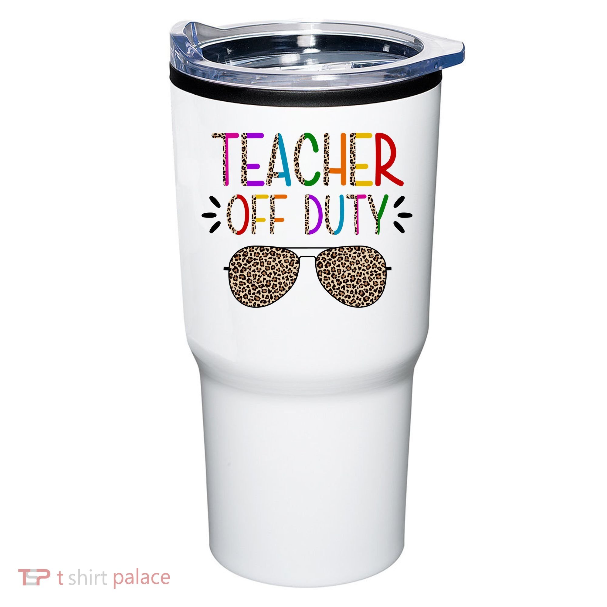 Teacher Off Duty Summer Break Cheetah Tumbler