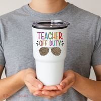 Teacher Off Duty Summer Break Cheetah Tumbler thumb 2