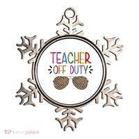 Teacher Off Duty Summer Break Cheetah Ornament thumb 0