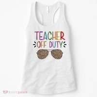 Teacher Off Duty Summer Break Cheetah Women's Tank Top thumb 0