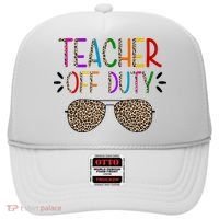 Teacher Off Duty Summer Break Cheetah Hat thumb 0